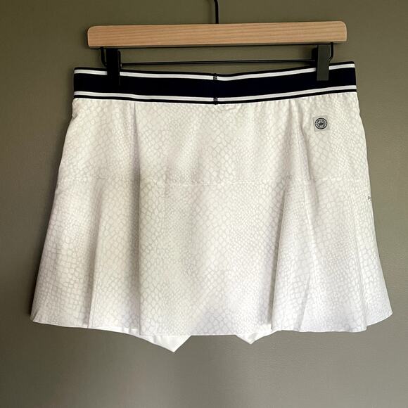 NWT Peter Millar Gabriela Swing Skort in Slithering White Size Large Golf Tennis - Picture 10 of 15